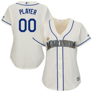 Women's Seattle Mariners Majestic Cream Home Cool Base Jersey