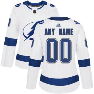 Women's Adidas Tampa Bay NHL Authentic White Customized Jersey