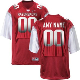 Arkansas Razorbacks Red Customized Jersey