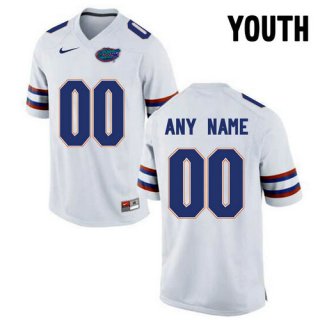 Florida Gators White Youth Customized College Jersey