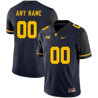 West Virginia Mountaineers Navy Men's Customized College Jersey