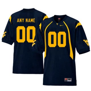 West Virginia Mountaineers Navy Men's Customized College Football Jersey