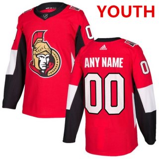 Youth Adidas Ottawa Senators Customized Authentic Red Home NHL Jersey