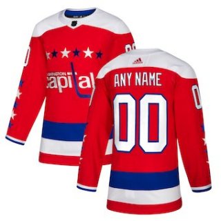 Men's Washington Capitals adidas Red Alternate Authentic Custom Jersey