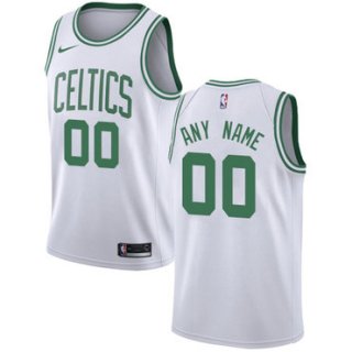 Youth Customized Boston Celtics Authentic White Nike NBA Association Edition Jersey