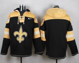 Custom Men's New Orleans Saints Black Team Color 2014 NFL Nike Hoodie