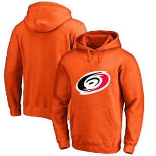 Carolina Hurricanes Orange Men's Customized All Stitched Pullover Hoodie