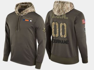 Nike Islanders Men's Customized Olive Salute To Service Pullover Hoodie