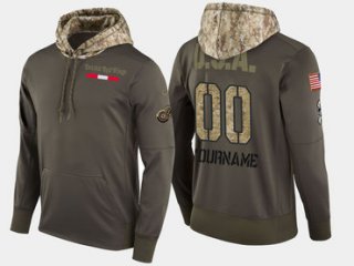 Nike Red Wings Men's Customized Olive Salute To Service Pullover Hoodie