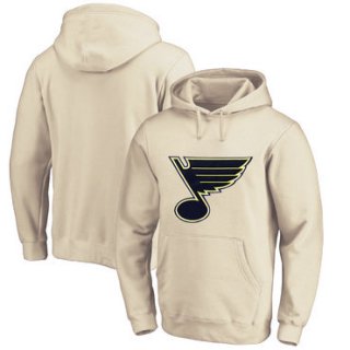 St. Louis Blues Cream Men's Customized All Stitched Pullover Hoodie