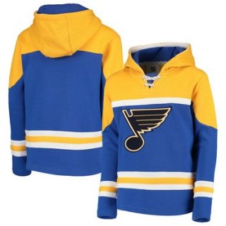 St. Louis Blues Blue Men's Customized All Stitched Hooded Sweatshirt