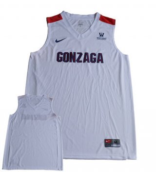 Gonzaga Bulldogs White Men's Customized College Basketball Jersey