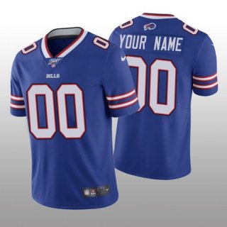 Men's Buffalo Bills Custom Royal Vapor Limited 100th Season Jersey