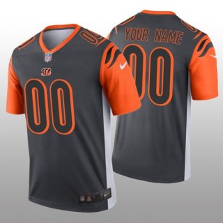 Men's Cincinnati Bengals Custom Silver Inverted Legend Jersey