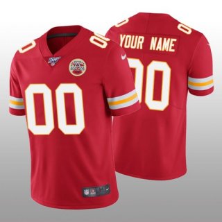 Men's Kansas City Chiefs Custom Red Vapor Limited 100th Season Jersey