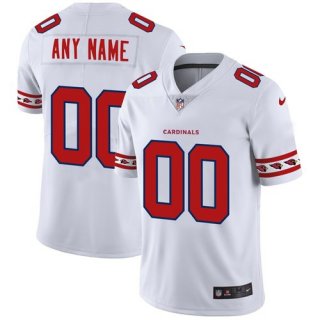 Men's Arizona Cardinals Custom Nike White Team Logo Vapor Limited NFL Jersey