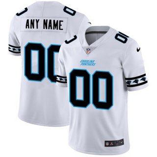 Men's Carolina Panthers Custom Nike White Team Logo Vapor Limited NFL Jersey