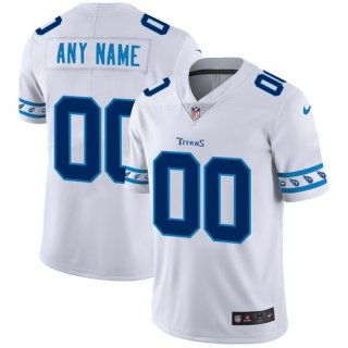 Men's Tennessee Titans Custom Nike White Team Logo Vapor Limited NFL Jersey