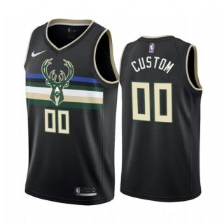 Nike Milwaukee Bucks Custom Black 2019-20 Statement Edition NBA Jersey