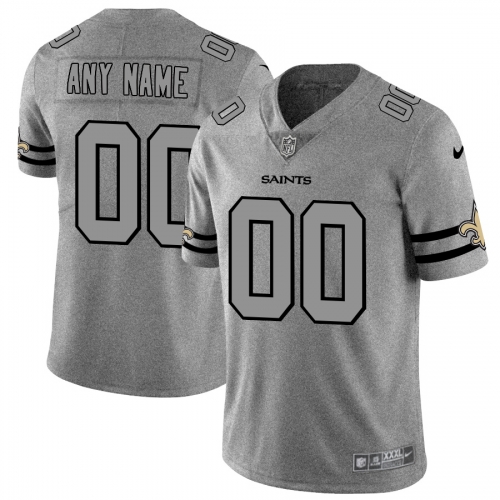 Nike Saints Customized 2019 Gray Gridiron Gray Vapor Untouchable Limited Jersey