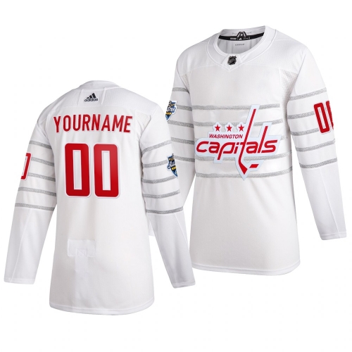 Men's 2020 NHL All-Star Game Washington Capitals Custom Authentic adidas White Jersey