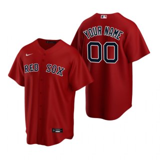 Men's Boston Red Sox Custom Nike Red Stitched MLB Cool Base Jersey