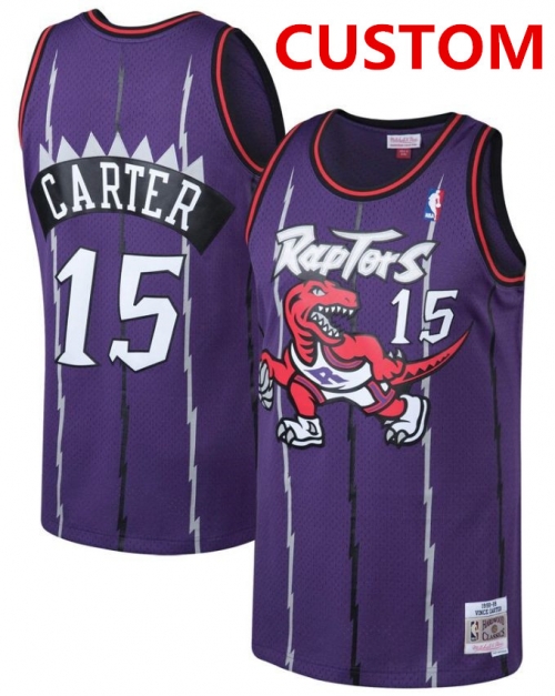 Mitchell and Ness Toronto Raptors Custom Purple Throwback stitched nba jersey