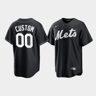 Men's New York Mets ACTIVE PLAYER Custom Black Cool Base Stitched Baseball Jersey