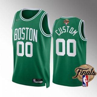 Men's Boston Celtics Active Player Custom Green 2022 Finals Stitched Basketball Jersey