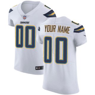 Men's Los Angeles Chargers White Vapor Untouchable Custom Elite NFL Stitched Jersey