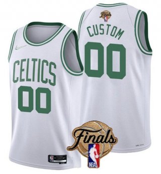 Men's Boston Celtics Active Player Custom White 2022 Finals Stitched Basketball Jersey