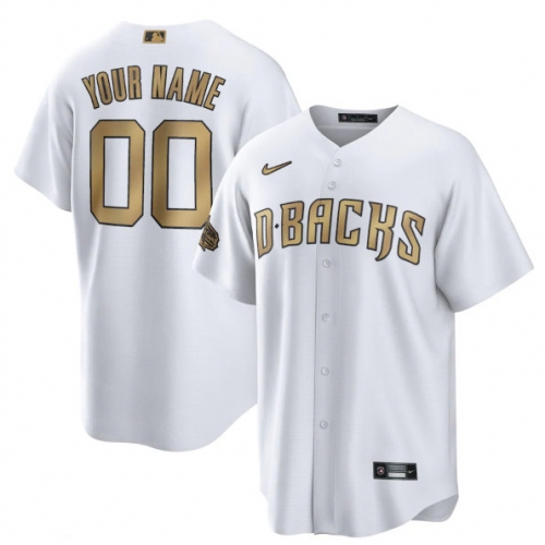 Men's Arizona Diamondbacks Active Player Custom White 2022 All-Star Cool Base Stitched Baseball Jersey