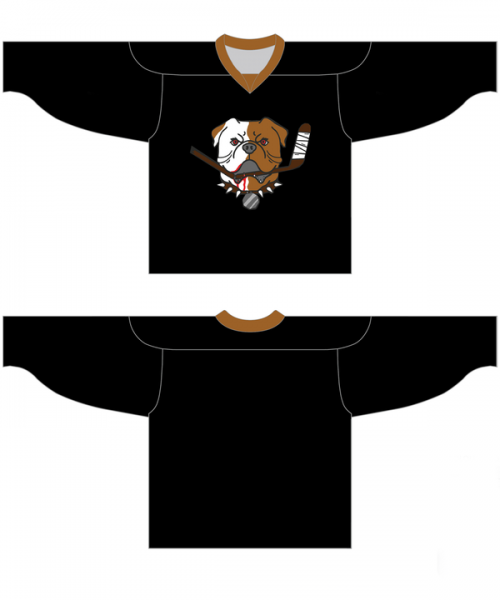 Custom Black Sudbury Bulldogs Hockey Jersey