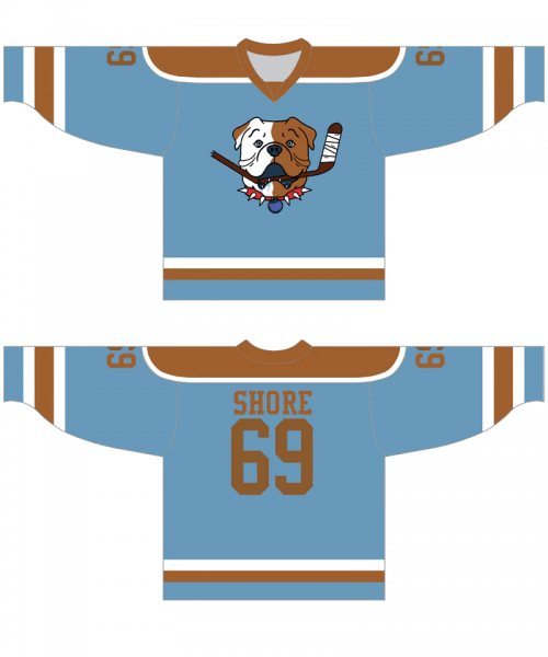 Sudbury Bulldogs #69 Shore Blue Hockey Jersey