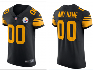 Men's Pittsburgh Steelers Black Vapor Untouchable Custom Elite Stitched NFL Jersey