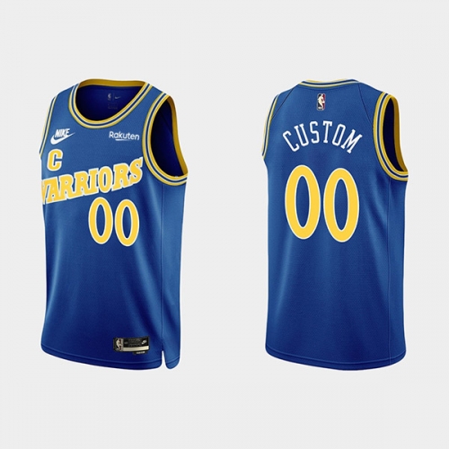 Men's Golden State Warriors Customized 2022-23 Blue Stitched Basketball Jersey