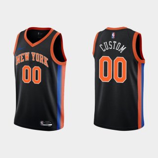 Men's New York Knicks Active Custom 2022-23 Black City Edition Stitched Basketball Jersey