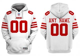 Men's San Francisco 49ers Customized White Alternate Pullover Hoodie