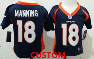 Nike Denver Broncos Custom Blue Toddlers Jersey