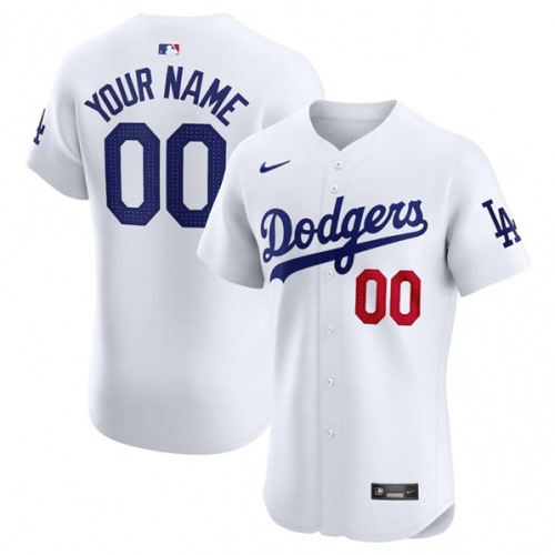 Men's Los Angeles Dodgers Active Player Custom White Home Elite Stitched Jersey