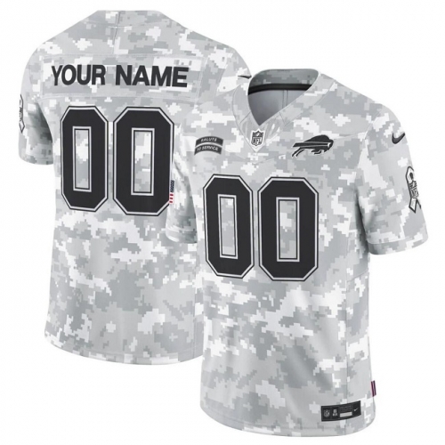 Men's Buffalo Bills Active Player Custom 2024 F.U.S.E Arctic Camo Salute To Service Limited Stitched Football Jersey