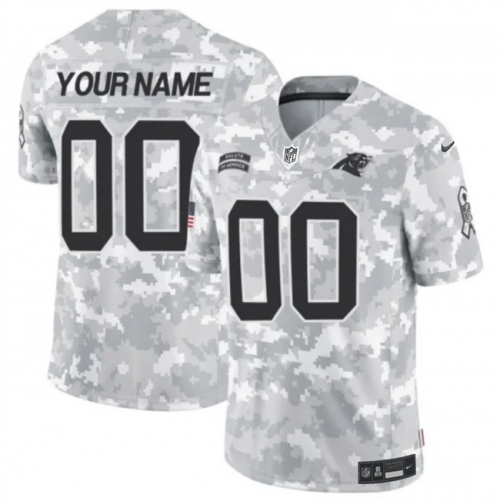 Men's Carolina Panthers Active Player Custom 2024 F.U.S.E Arctic Camo Salute To Service Limited Stitched Football Jersey