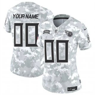 Women's Tennessee Titans Active Player Custom 2024 F.U.S.E Arctic Camo Salute To Service Limited Stitched Football Jersey(Run Small)