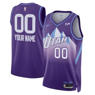 Men's Utah Jazz Active Player Custom Purple 2024-25 City Edition Stitched Basketball Jersey