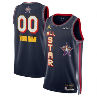 Men's 2025 All-Star Active Player Custom Navy Stitched Basketball Jersey