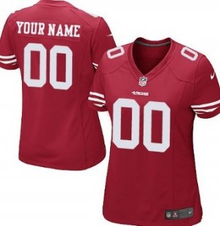 Women's Nike San Francisco 49ers Customized Red Game Jersey