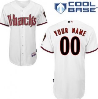 Men's Arizona Diamondbacks Customized White Jersey