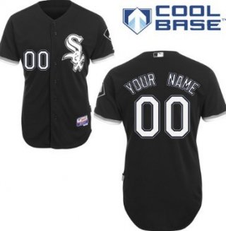 Men's Chicago White Sox Customized Black Jersey