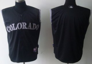 Men's Colorado Rockies Customized Black Vest Jersey