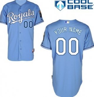 Men's Kansas City Royals Customized Light Blue Jersey